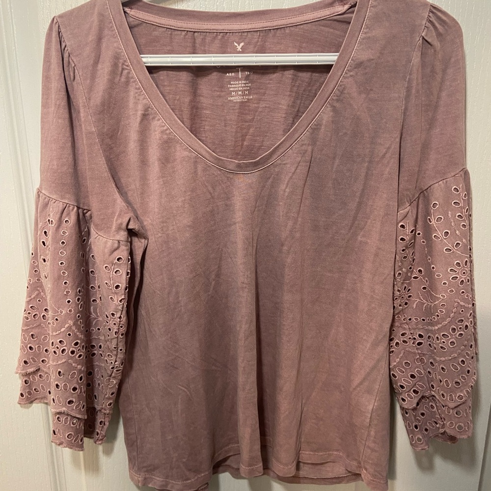 American Eagle Outfitters Soft & Sexy Tee Mauve M